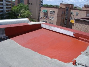 Tratamiento transitable en color rojo