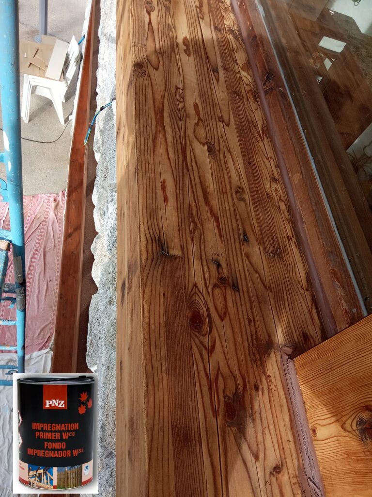 Tratamiento fungicida para madera exterior